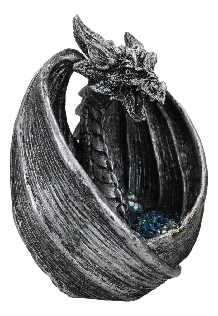 Ebros Gift Ancient Wise Dragon Flame Protecting Rune Crystals Backflow Cone Incense Burner