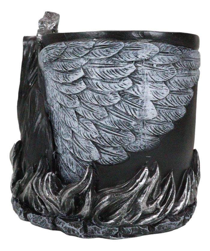 Ebros Gift Ange Winged Grim Reaper With Scythe Pen Stationery Make Up Brush Holder Figurine