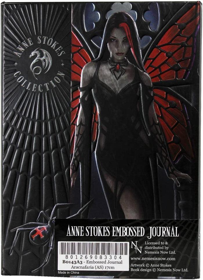 Ebros Gift Anne Stokes Aracnafaria Spider Fairy 7" Hard Cover Embossed Collector Journal
