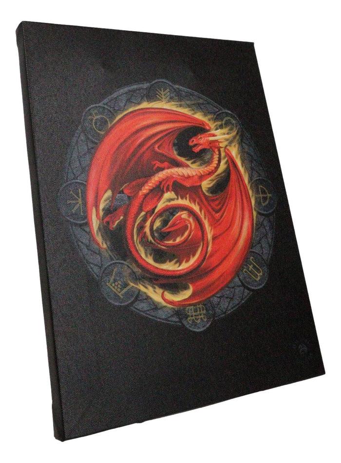 Ebros Gift Anne Stokes Beltane Drake Sabbats Wheel Of The Year Dragon Canvas Wall Decor