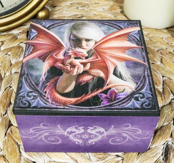 ebros gift Anne Stokes Dragonkin Release The Dragon Decorative Jewelry Box With Mirror