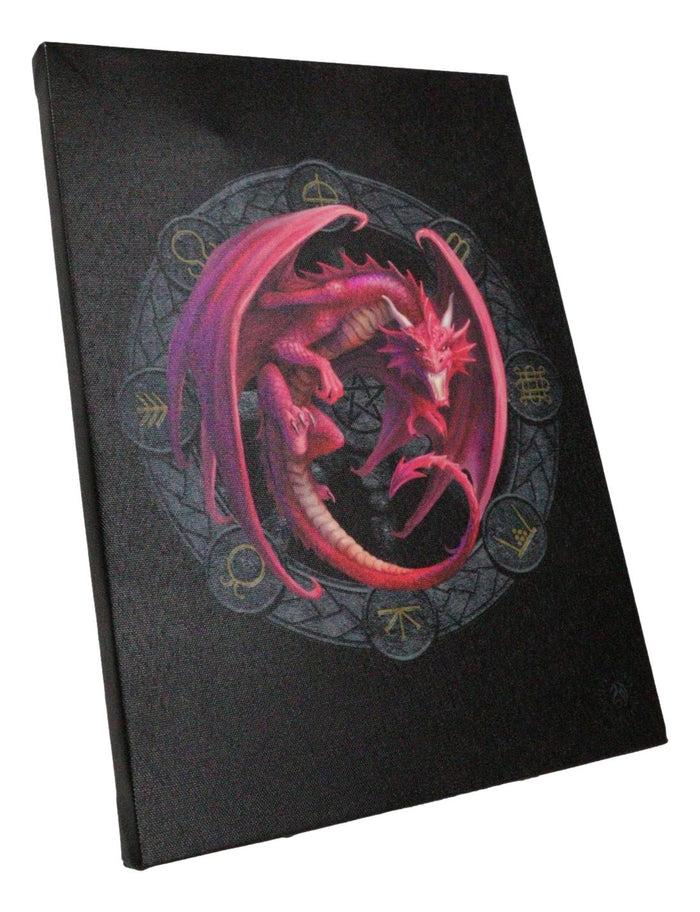 Ebros Gift Anne Stokes Lammas Drake Sabbats Wheel Of The Year Dragon Canvas Wall Decor