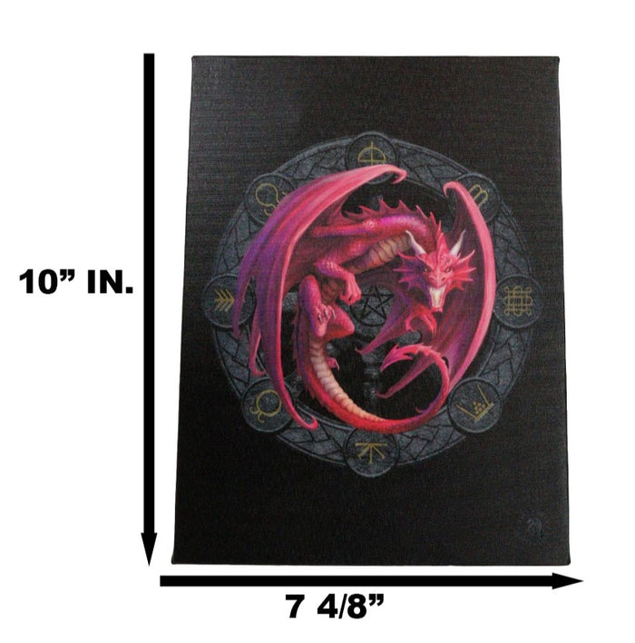 Ebros Gift Anne Stokes Lammas Drake Sabbats Wheel Of The Year Dragon Canvas Wall Decor