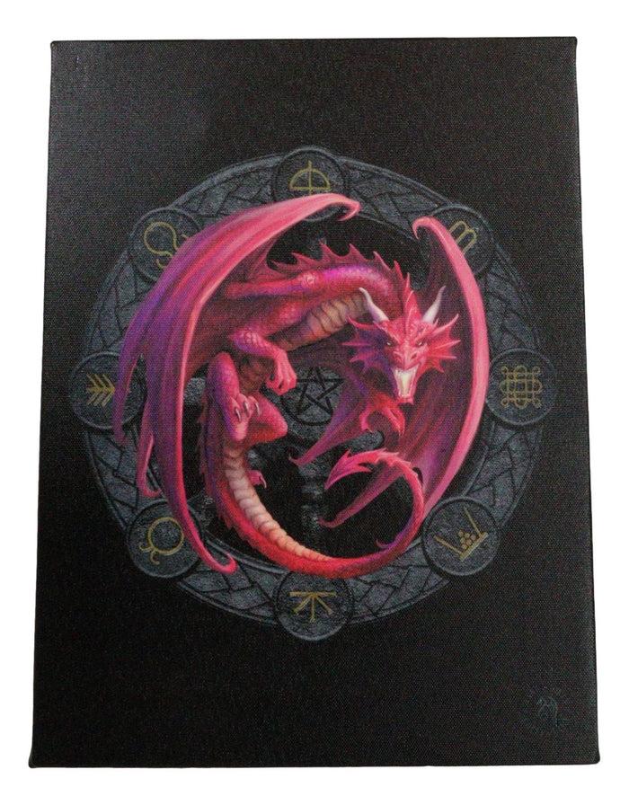 Ebros Gift Anne Stokes Lammas Drake Sabbats Wheel Of The Year Dragon Canvas Wall Decor