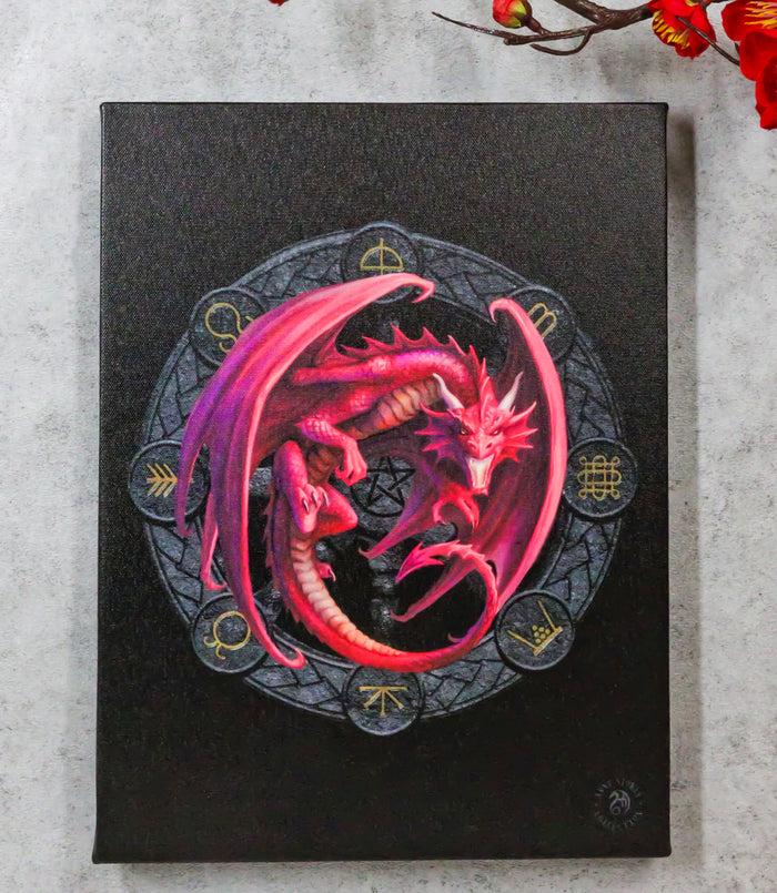 ebros gift Anne Stokes Lammas Drake Sabbats Wheel of The Year Dragon Canvas Wall Decor