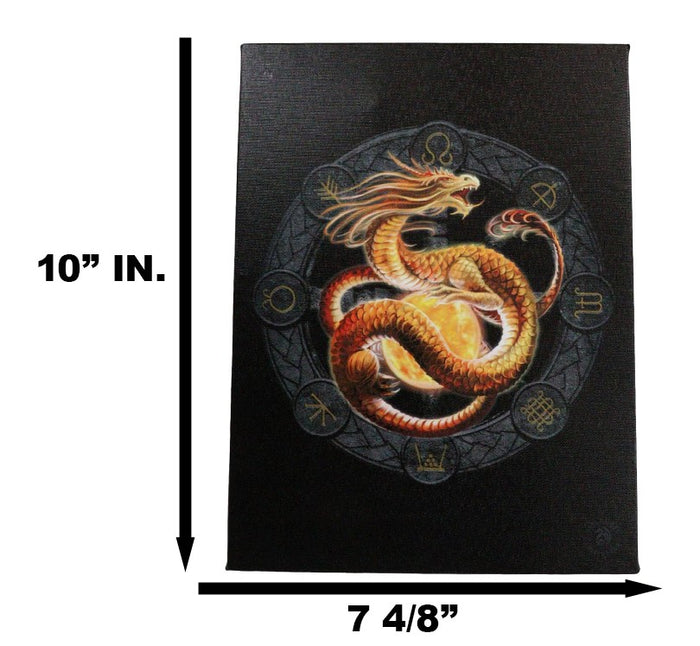 Ebros Gift Anne Stokes Litha Drake Sabbats Wheel Of The Year Dragon Canvas Wall Decor