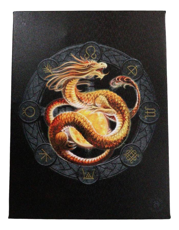 ebros gift Anne Stokes Litha Drake Sabbats Wheel of The Year Dragon Canvas Wall Decor