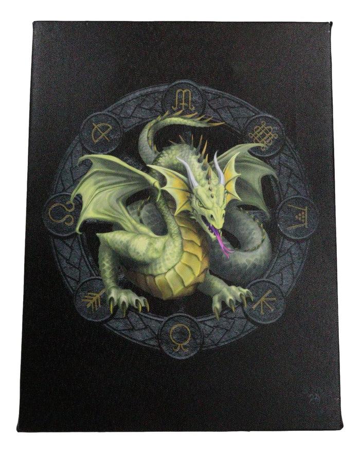ebros gift Anne Stokes Mabon Drake Sabbats Wheel of The Year Dragon Canvas Wall Decor