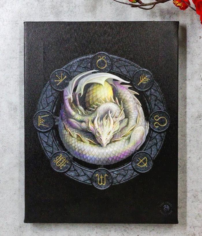 ebros gift Anne Stokes Ostara Drake Sabbats Wheel of The Year Dragon Canvas Wall Decor