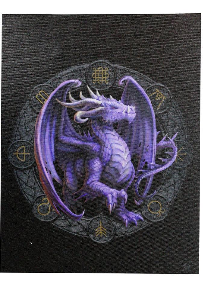 ebros gift Anne Stokes Samhain Drake Sabbats Wheel of The Year Dragon Canvas Wall Decor