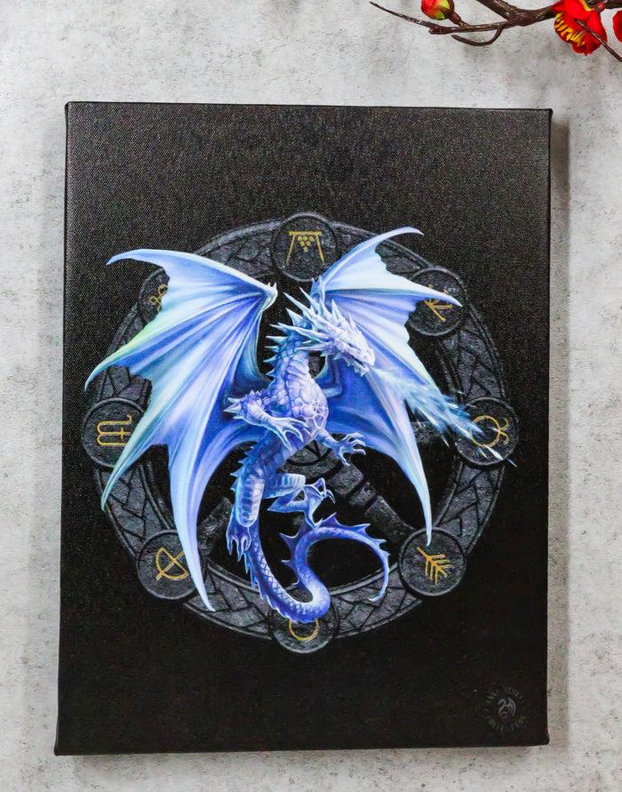 ebros gift Anne Stokes Yule Drake Sabbats Wheel of The Year Dragon Canvas Wall Decor