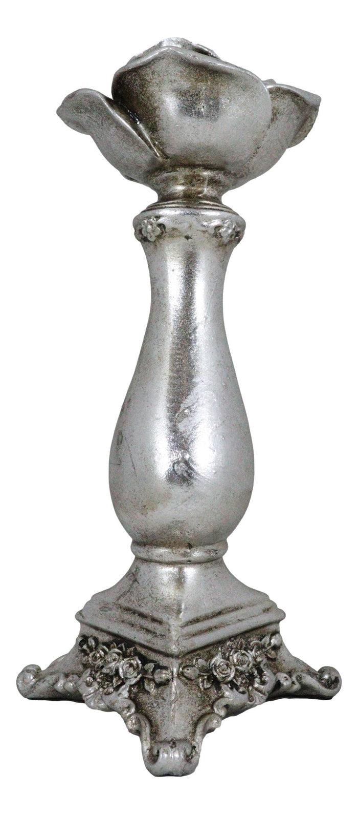Ebros Gift Antiqued Gothic Rococo Baroque Shades Of Alchemy Rose Decorative Candle Holder