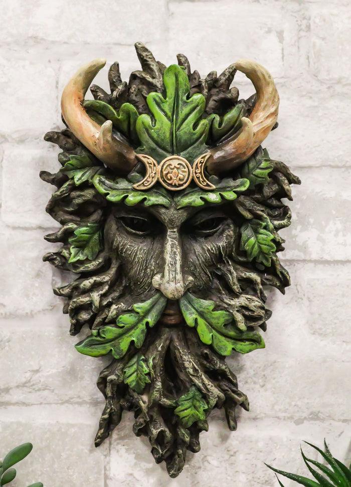 ebros gift Antler King Crown Celtic Greenman Wicca Triple Moon Tree Ent Wall Decor Plaque