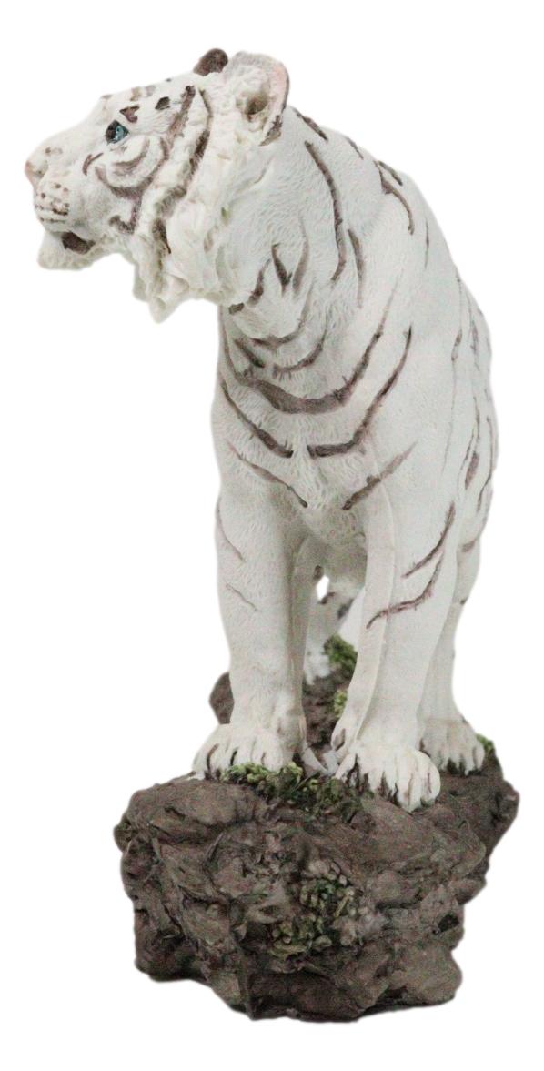 Ebros Gift Apex Jungle Predator Prowling Fierce Siberian White Bengal Tiger Figurine