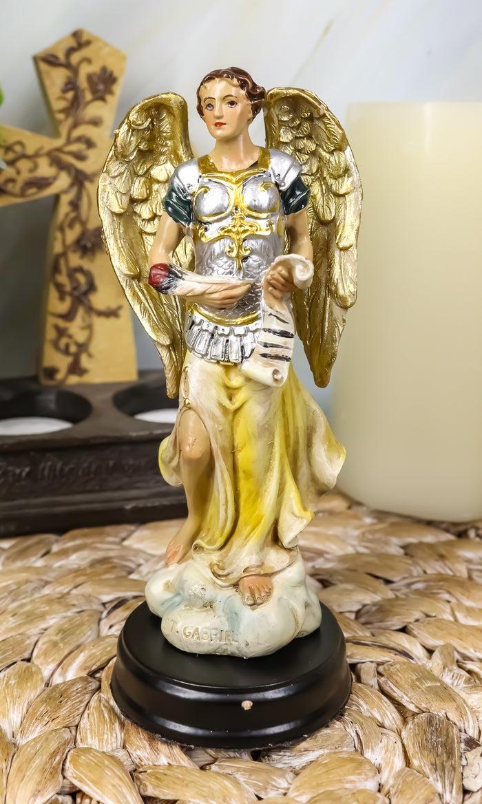 Ebros Gift Archangel Gabriel Messenger Of God Holding Scroll Figurine Catholic Church Saint