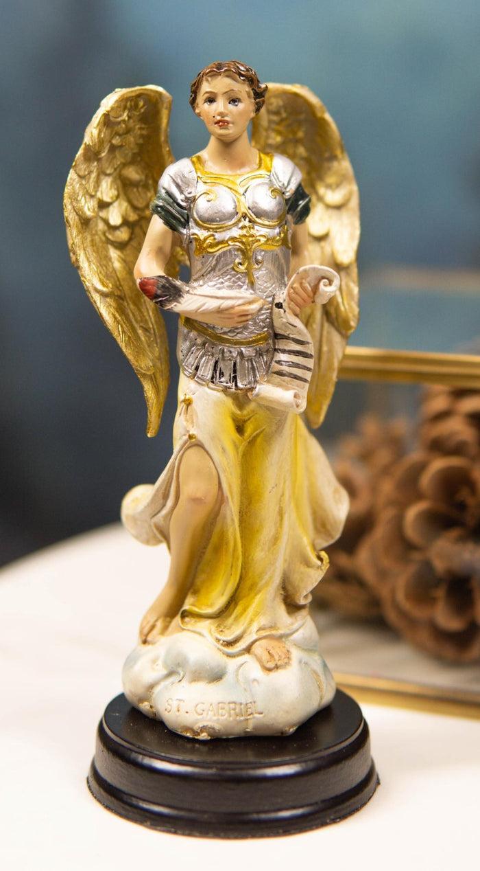 ebros gift Archangel Gabriel Messenger Of God Holding Scroll Figurine Catholic Church Saint
