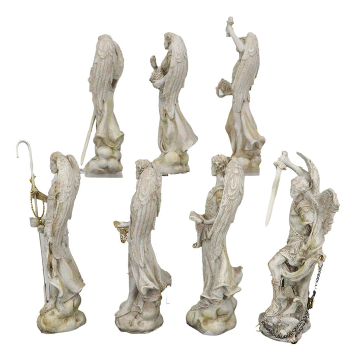 Ebros Gift Archangel Michael Gabriel Raphael Sealtiel Barachiel Uriel Jegudiel Figurine Set