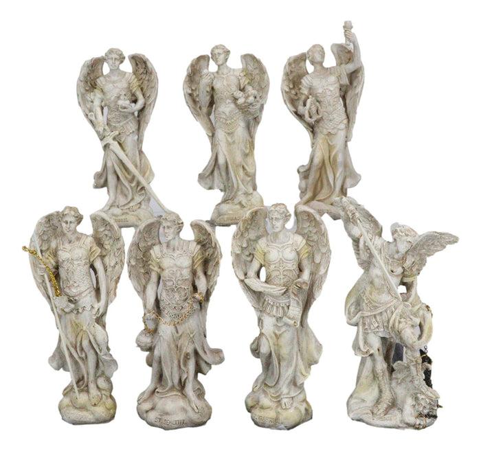 Ebros Gift Archangel Michael Gabriel Raphael Sealtiel Barachiel Uriel Jegudiel Figurine Set