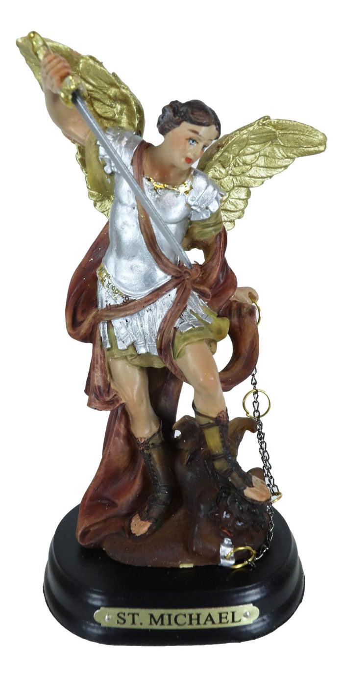 Ebros Gift Archangel Michael God's General 5" Inch Holy Religious Figurine Altar Sculpture