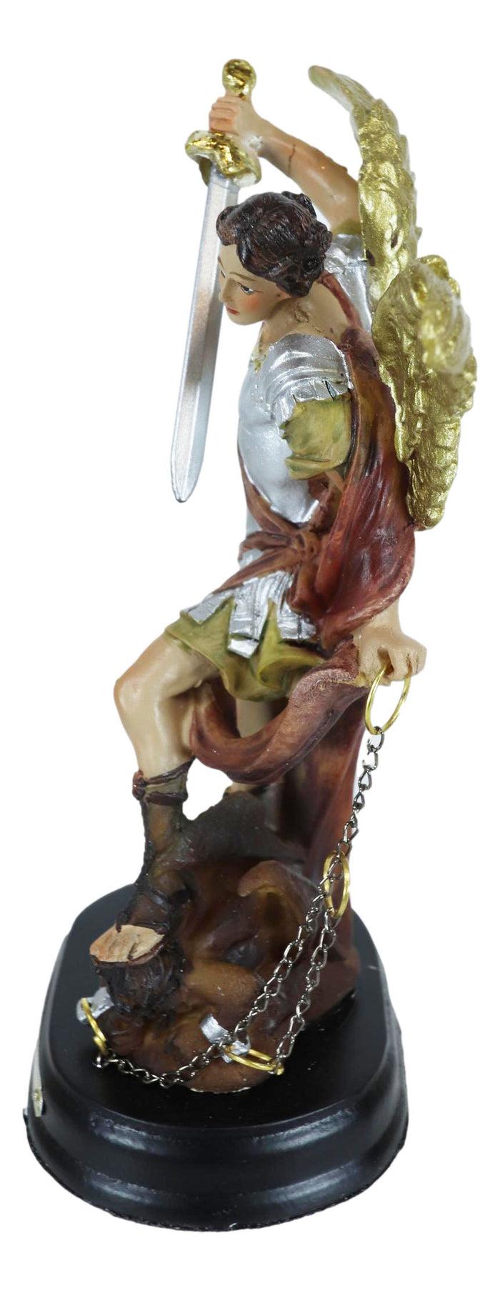 Ebros Gift Archangel Michael God's General 5" Inch Holy Religious Figurine Altar Sculpture