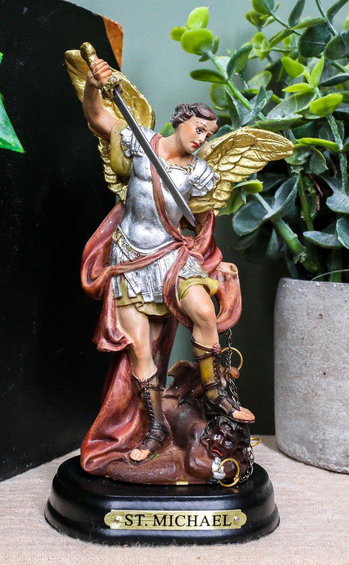 ebros gift Archangel Michael God's General 5" Inch Holy Religious Figurine Altar Sculpture