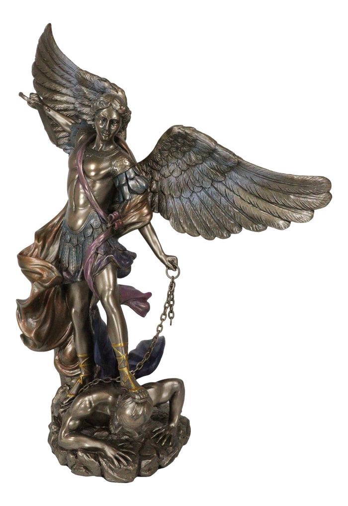 Ebros Gift Archangel Saint Michael With Chained Satan On His Feet Collectible Figurine