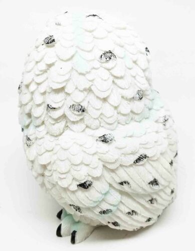 Ebros Gift Arctic Ghostlike White Snow Owl Chick Cute Figurine Mini Collectible Sculpture