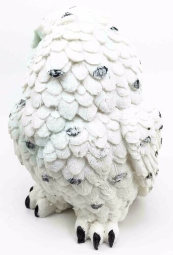 Ebros Gift Arctic Tundra White Snow Owl Chick Cute Figurine 6"H Collectible Sculpture