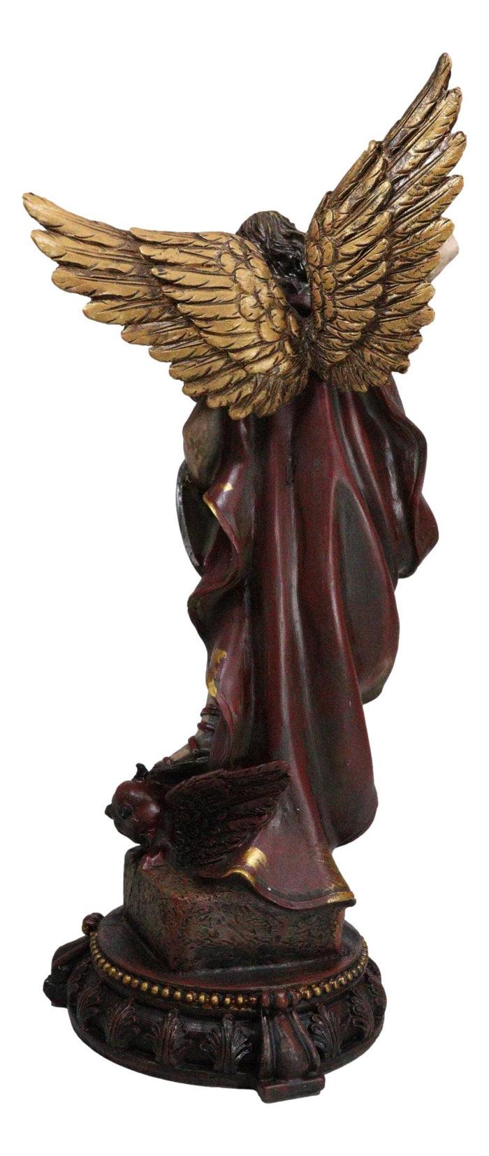 Ebros Gift Armageddon War Archangel Saint Michael With Sword Trampling On Satan Figurine