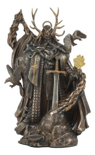 Ebros Gift Arthurian Legend Wizard Merlin With Excalibur Sword Statue Magic Fire Prophet