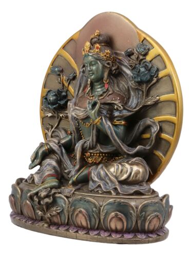 Ebros Gift Arya Green Tara Tibetan Buddha Statue Khadiravani Bodhisattva Jetsun Dolma Decor