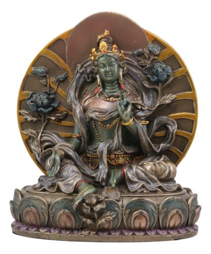 ebros gift Arya Green Tara Tibetan Buddha Statue Khadiravani Bodhisattva Jetsun Dolma Decor
