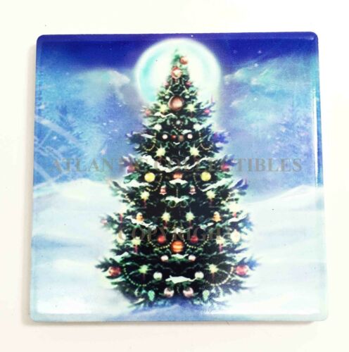 Ebros Gift Assorted Christmas Jolly Season Santa Snowman Festive Coaster Set Of 4 With Cork