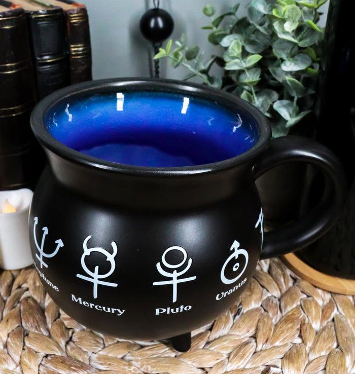 ebros gift Astrological Solar Alchemy Symbols Cauldron Porcelain Soup Bowl Large Coffee Mug