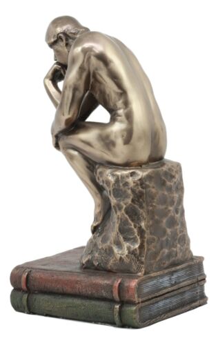 Ebros Gift Auguste Rodin Le Penseur The Thinker Sitting On Books Statue The Poet Figurine