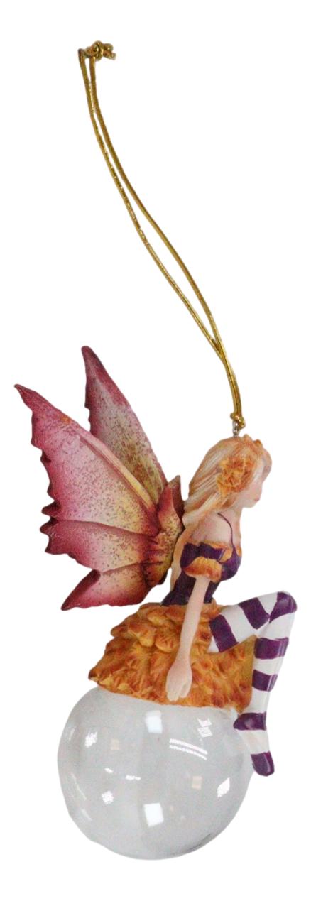 Ebros Gift Autumn Cassia Bubble Rider Fairy Hanging Ornament Amy Brown Holiday Collection