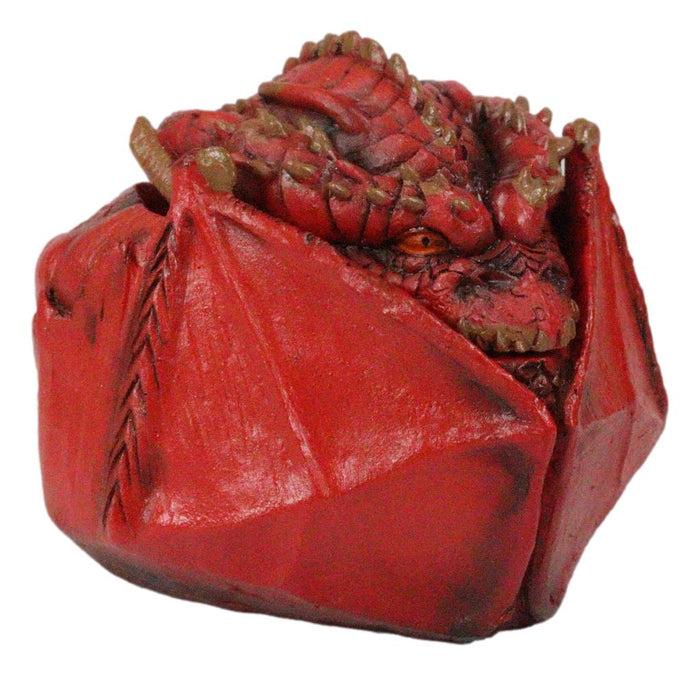 Ebros Gift Awaken The Dragon Hibernating Red Drake Small Stash Decorative Box Figurine