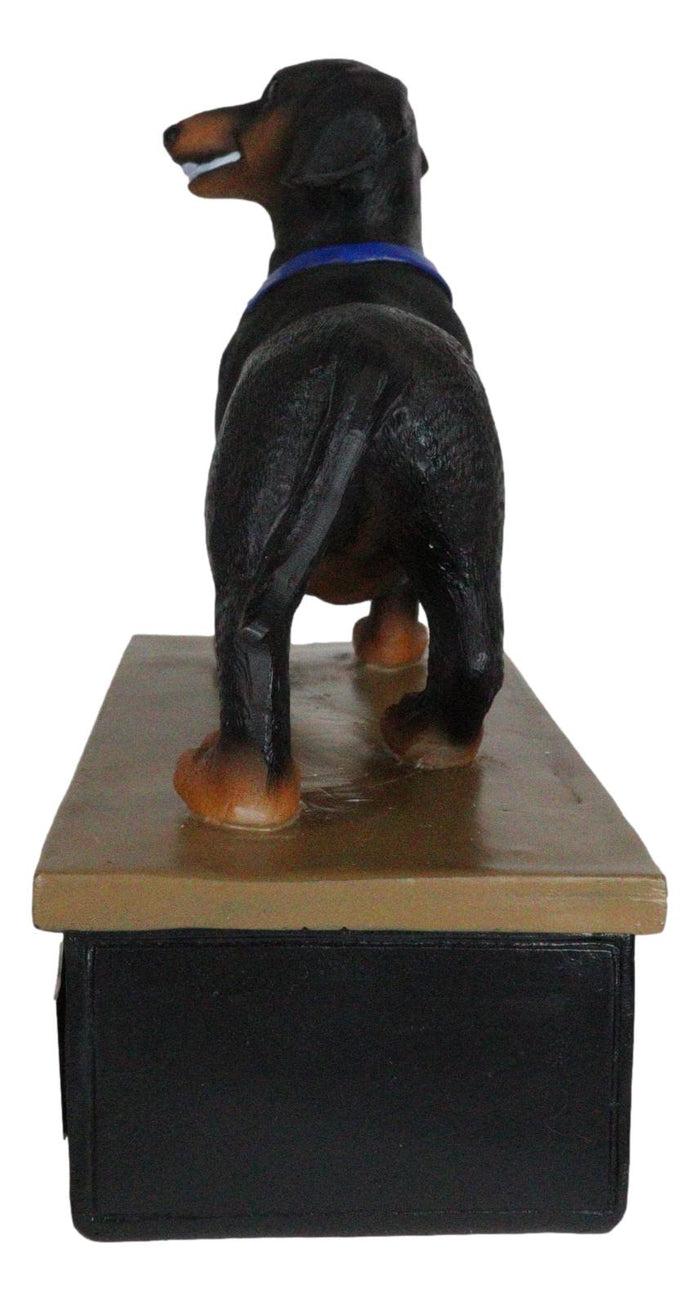 Ebros Gift Award Trophy Dachshund Puppy Dog With Gold Medal Standing On Stage Figurine