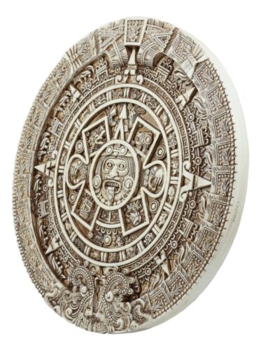 Ebros Gift Aztec Maya Solar Sun Xiuhpohualli & Tonalpohualli Wall Calendar Plaque Figurine