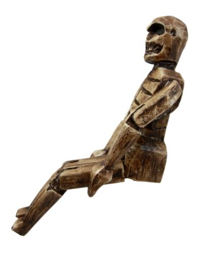 Ebros Gift Balinese Wood Handicraft Day Of The Dead Wayang SKeleton Puppet Toy Figurine