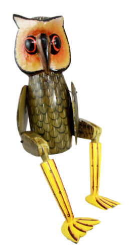 Ebros Gift Balinese Wood Handicrafts Night Forest Great Horned Owl Puppet Toy Figurine 18"H