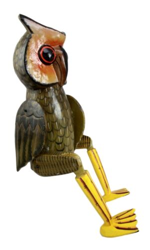 Ebros Gift Balinese Wood Handicrafts Night Forest Great Horned Owl Puppet Toy Figurine 18"H
