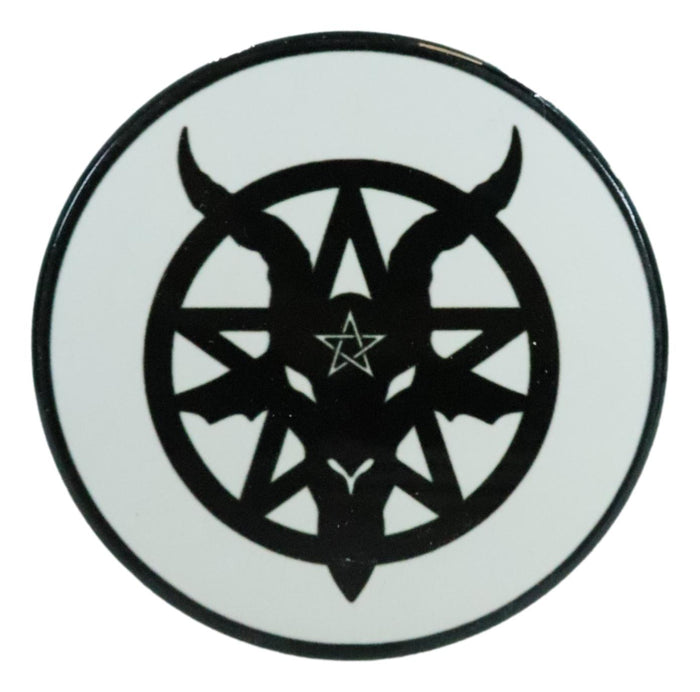 Ebros Gift Baphomet Sigil Pentagram Ceramic Coaster Set Of 4 Tiles With Cork Backing