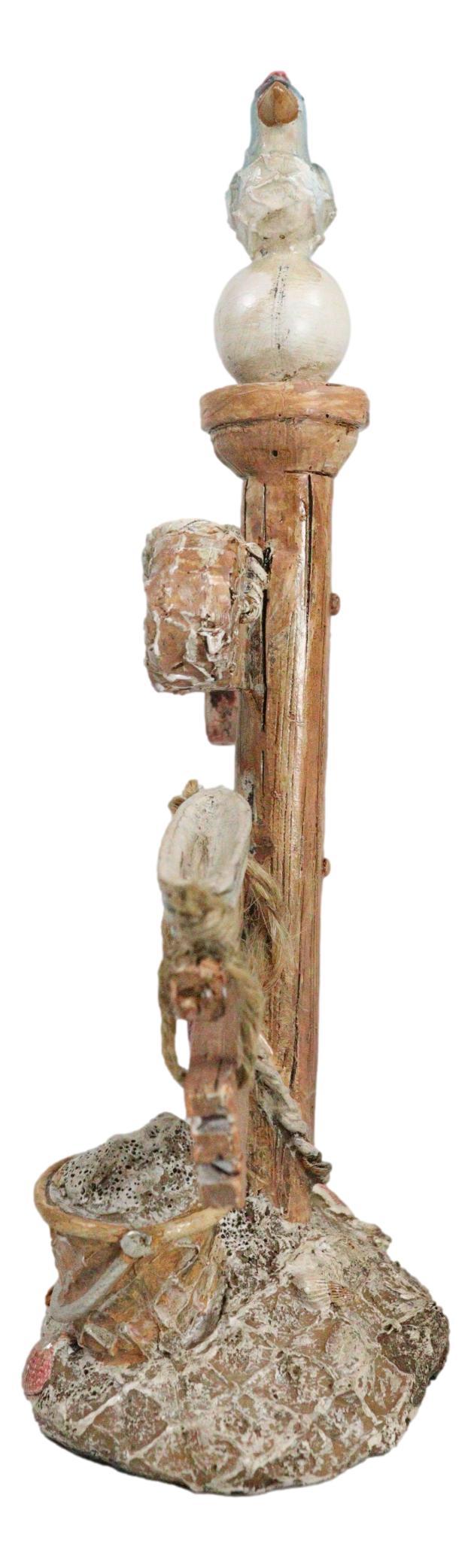 Ebros Gift Beach Coastal Pelican Bird On Getty Post Seashells Boat Nautical Sign Figurine