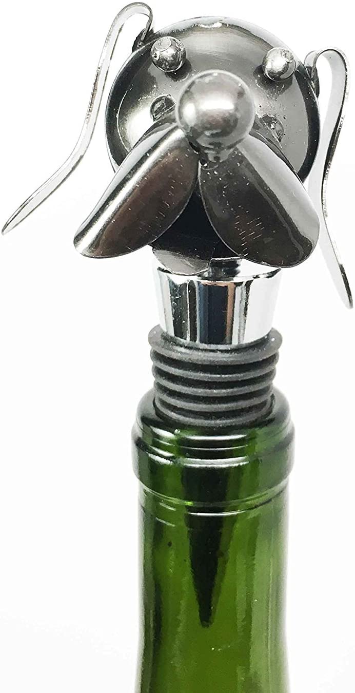 Ebros Gift Beagle Dog Kitchen Wine Bottle Topper Stopper Metal Rubber Cork Accessories