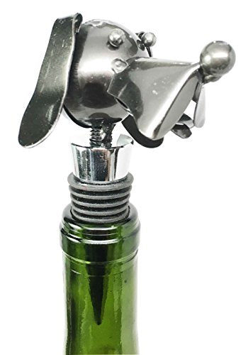 ebros gift Beagle Dog Kitchen Wine Bottle Topper Stopper Metal Rubber Cork Accessories