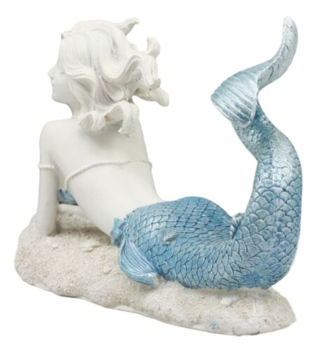 Ebros Gift Beautiful Ocean Goddess Blue Tailed Mermaid 8"L Under The Sea Figurine Nautical
