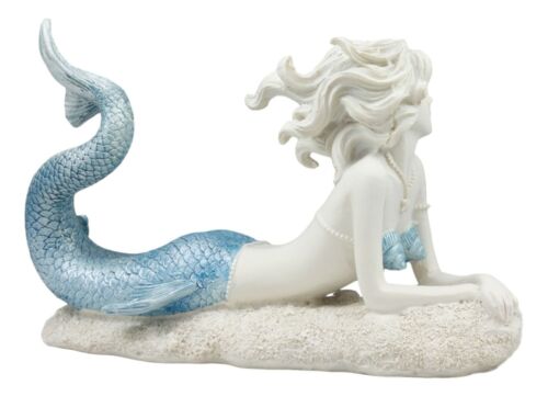 Ebros Gift Beautiful Ocean Goddess Blue Tailed Mermaid 8"L Under The Sea Figurine Nautical
