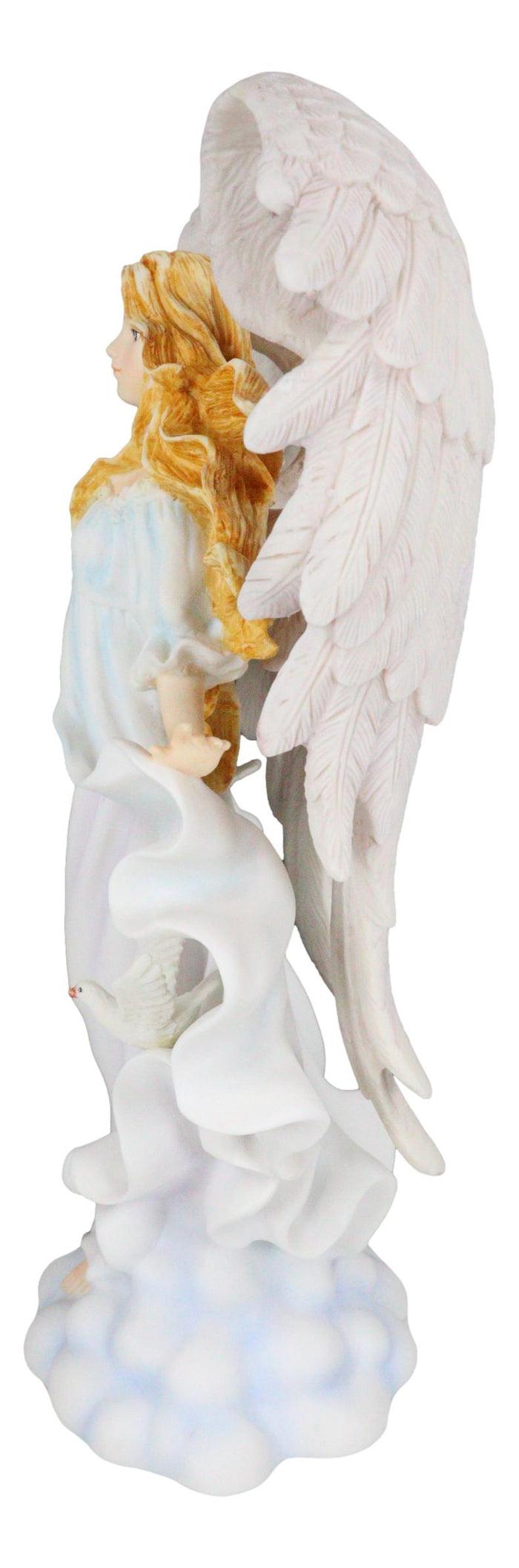 Ebros Gift Beautiful Seraphim Angel Of Purity With Doves Figurine First Communion Gift