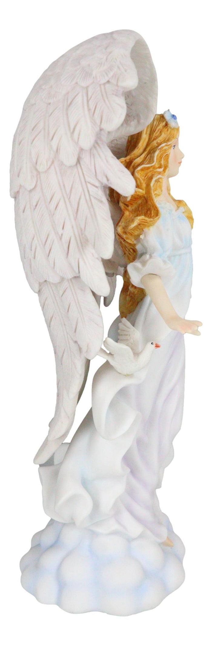 Ebros Gift Beautiful Seraphim Angel Of Purity With Doves Figurine First Communion Gift